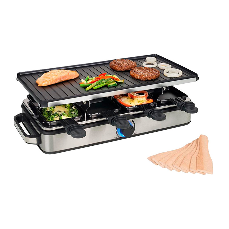 Raclette Grill Table - Portable PTFE Non-Stick Aluminium Electric Raclette