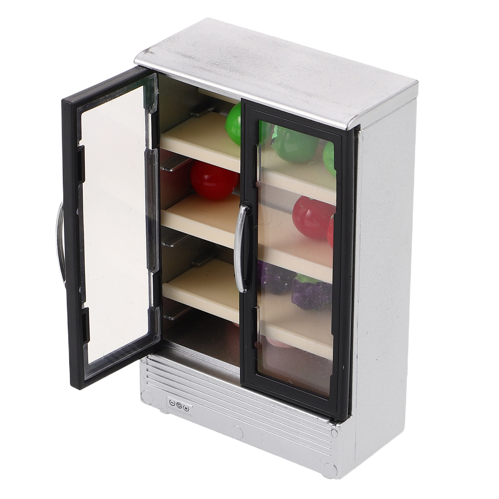 Kitchen Appliances Photos - Miniature Double Door Refrigerator Realistic Dollhouse