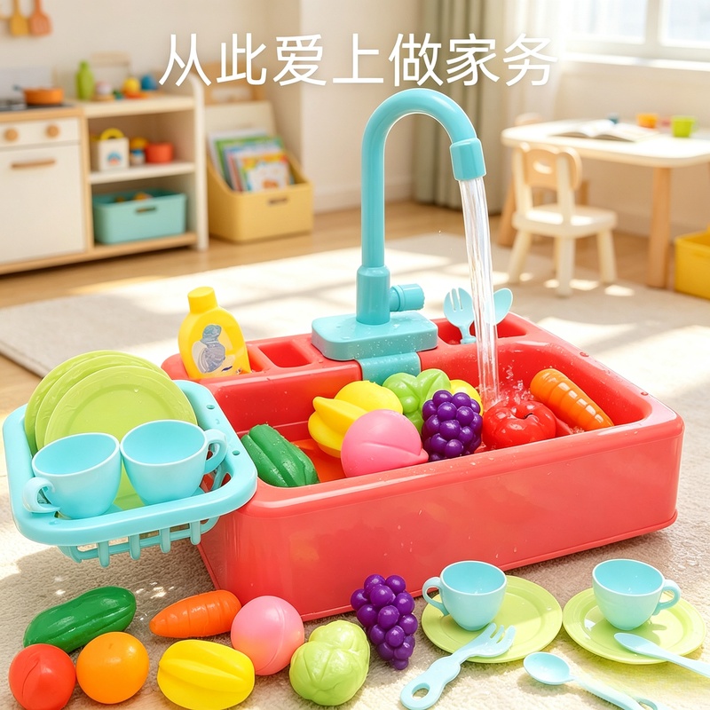 Kitchen Toy Plastic Dish‑Wash  - Kitchen Appliances Kids ulasan dan harga