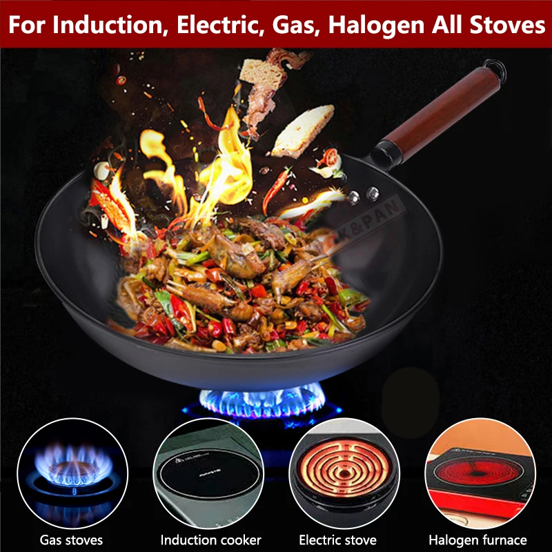 Carbon Steel Wok Pre-Seasoned  - Wok Electric Flat ulasan dan harga