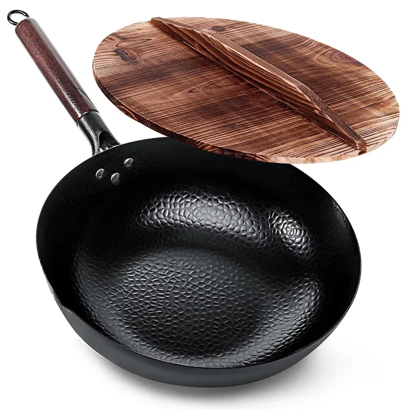 Carbon Steel Wok Pan 32cm Stir - Wok Electric Flat ulasan dan harga
