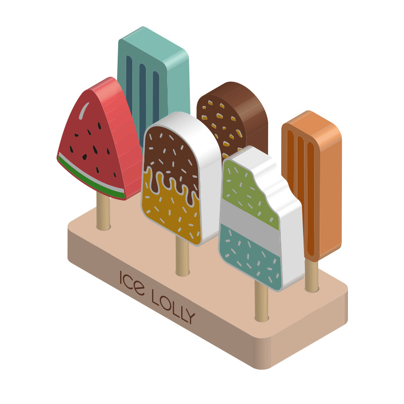 Wooden Montessori Ice Cream To - Kitchen Appliances Kids ulasan dan harga