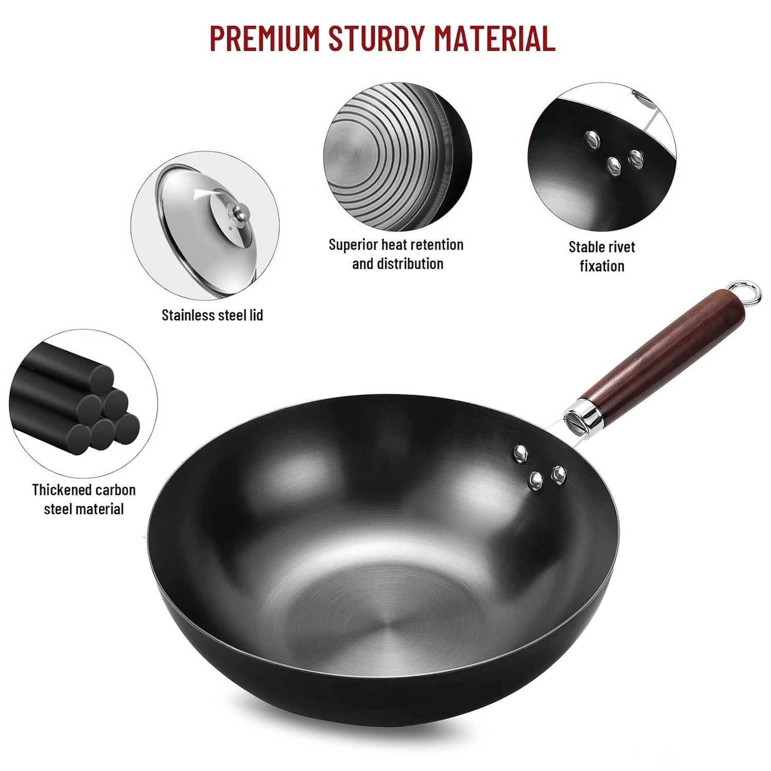 Flat Bottom Wok Pan 32cm Skill - Wok Electric Flat ulasan dan harga