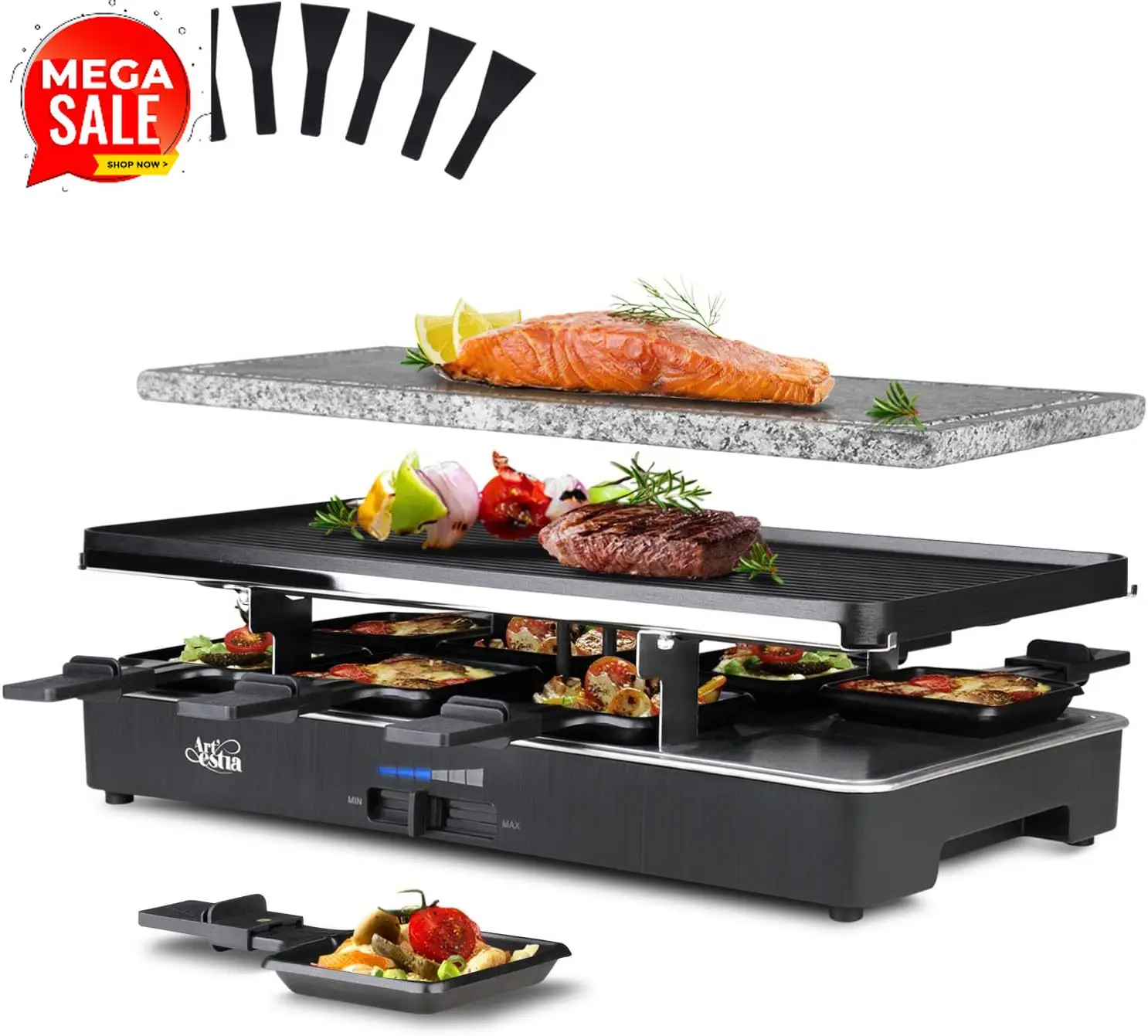1700W Raclette Electric Party  - Raclette Grill Table ulasan dan harga