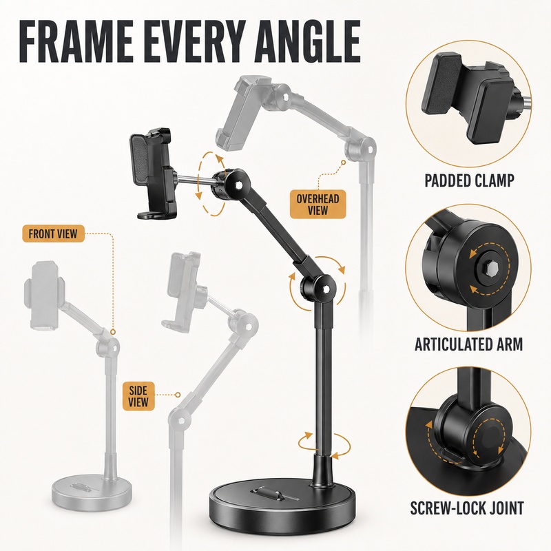 Overhead Phone Stand Desktop T - Kitchen Appliances Video ulasan dan harga
