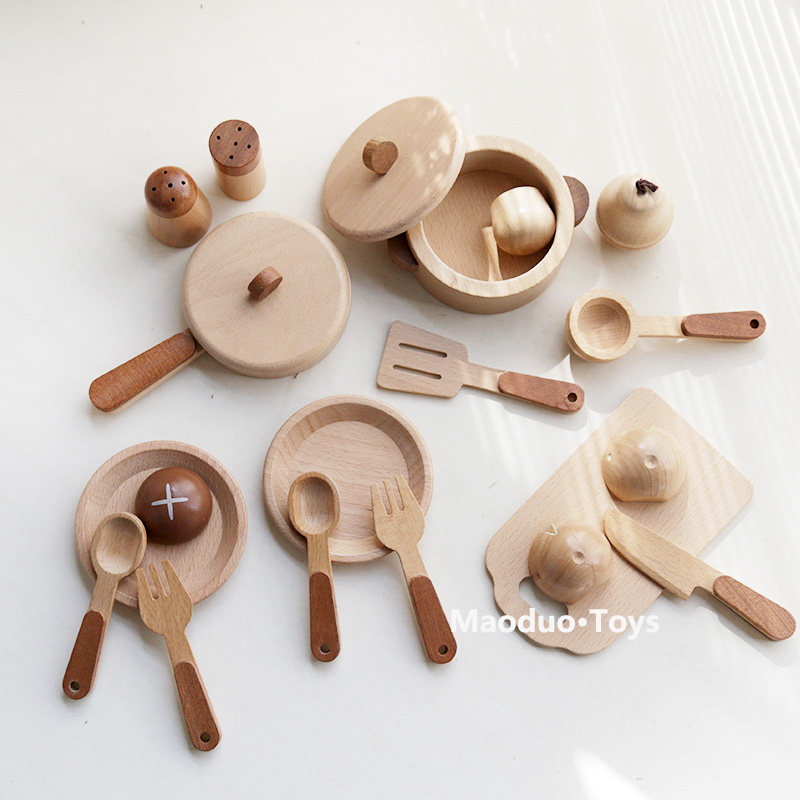 Maoduo Toys Beech Wooden Kids  - Kitchen Appliances Set ulasan dan harga