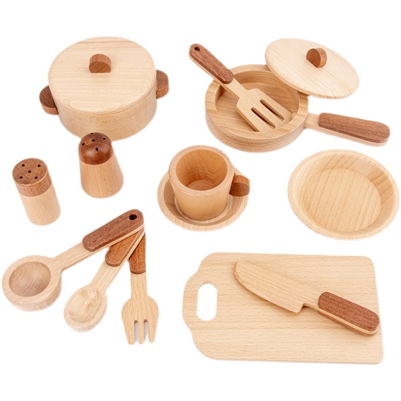 Maoduo Toys Beech Wooden Kids  - Kitchen Appliances Set ulasan dan harga