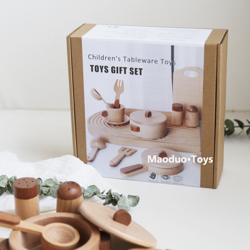 Maoduo Toys Beech Wooden Kids  - Kitchen Appliances Set ulasan dan harga