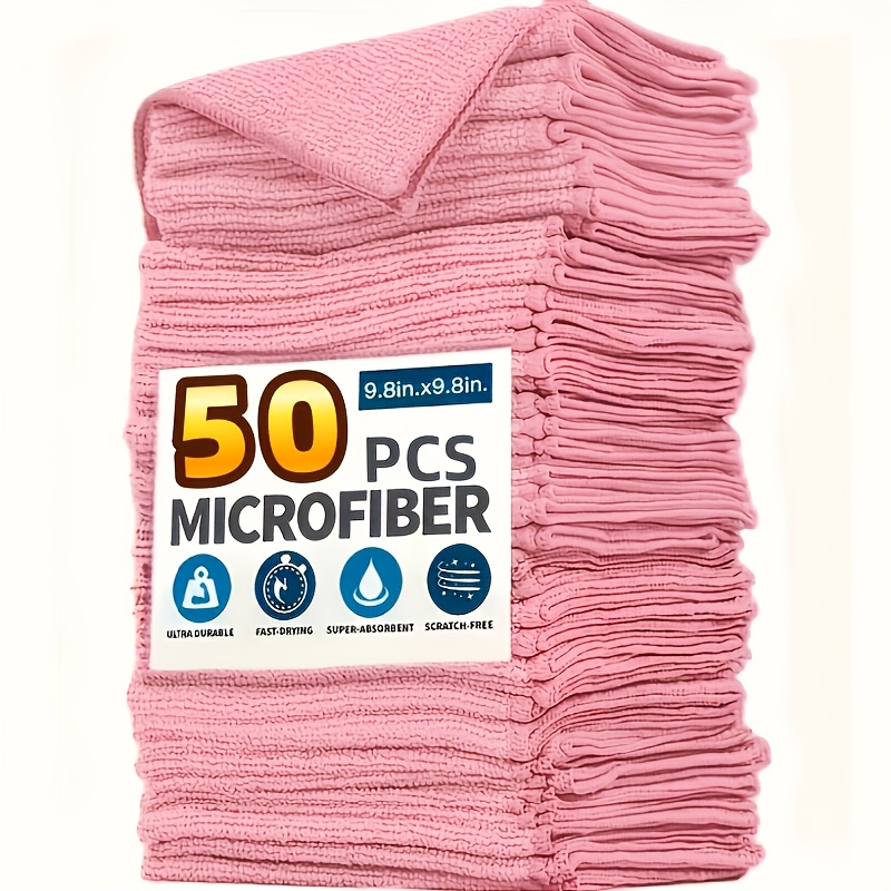 1-50Pcs Light Pink Microfiber  - Kitchen Appliances Set ulasan dan harga