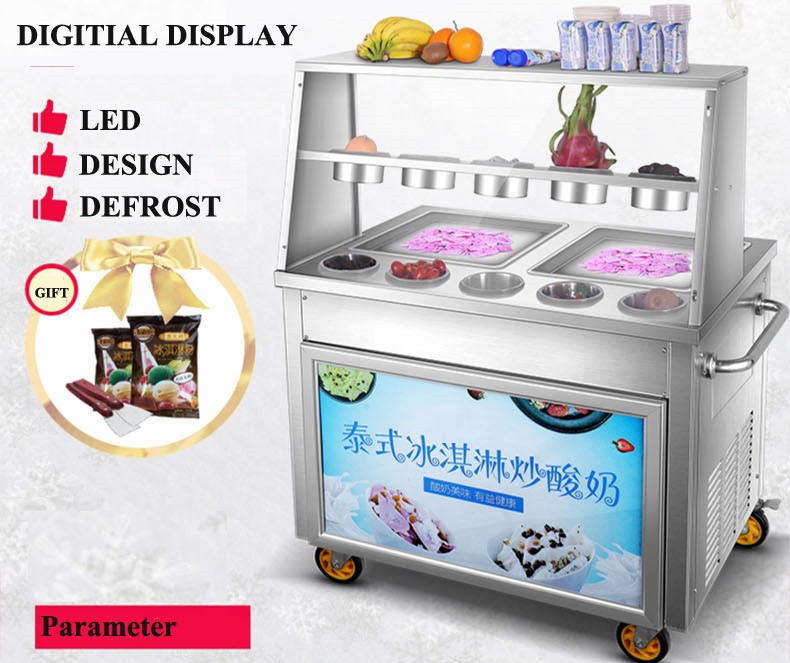 Frying Ice Machine Commercial  - Ice Cream Maker Electric ulasan dan harga