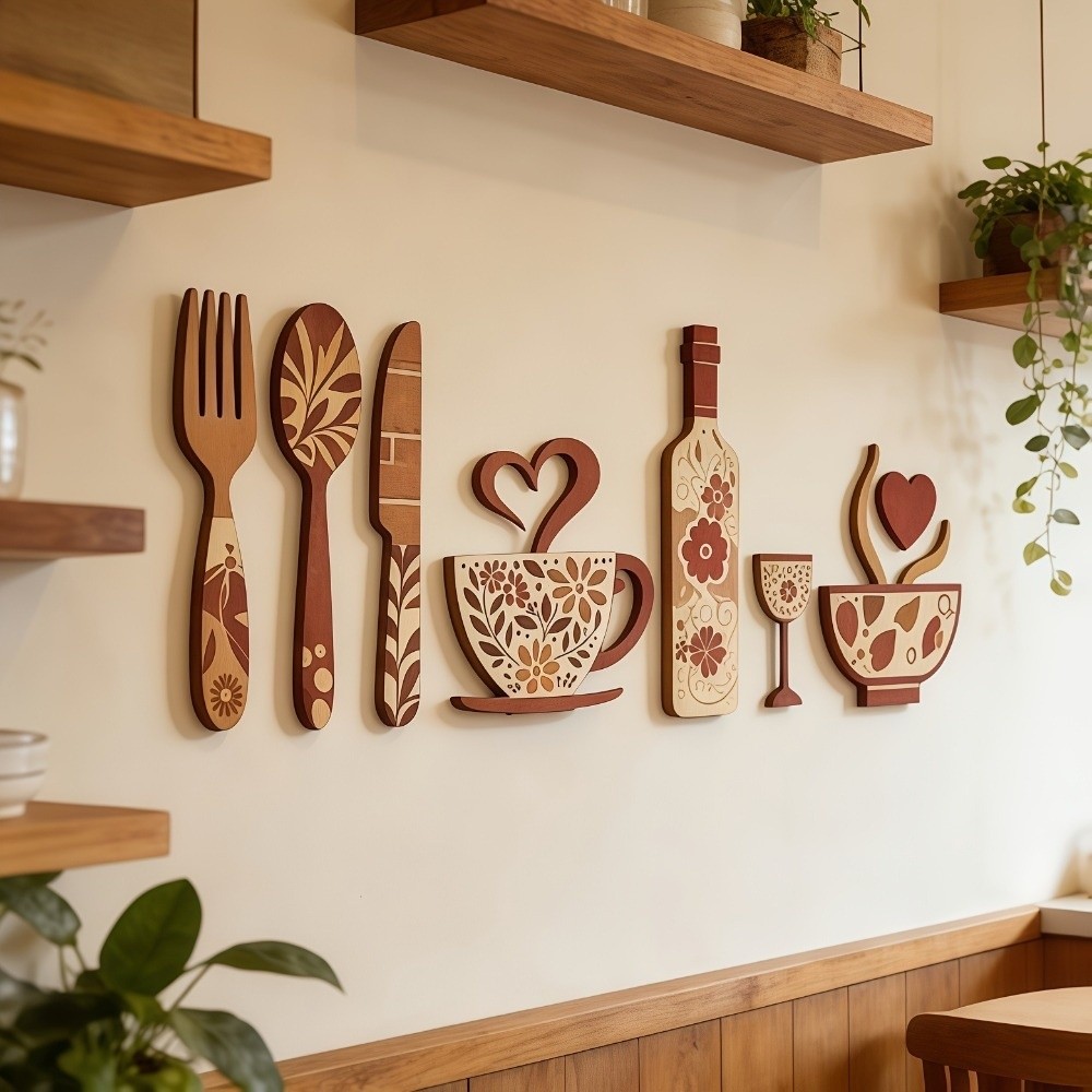 Vintage Wood Floral Kitchen Ut - Kitchen Appliances Set ulasan dan harga