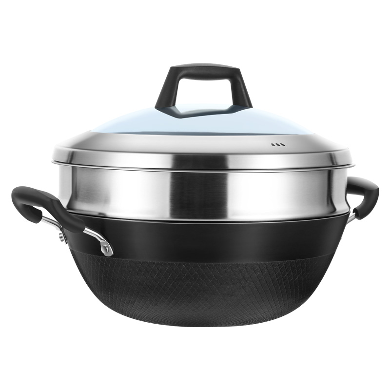 Flat bottom frying pan Stainle - Wok Electric Flat ulasan dan harga