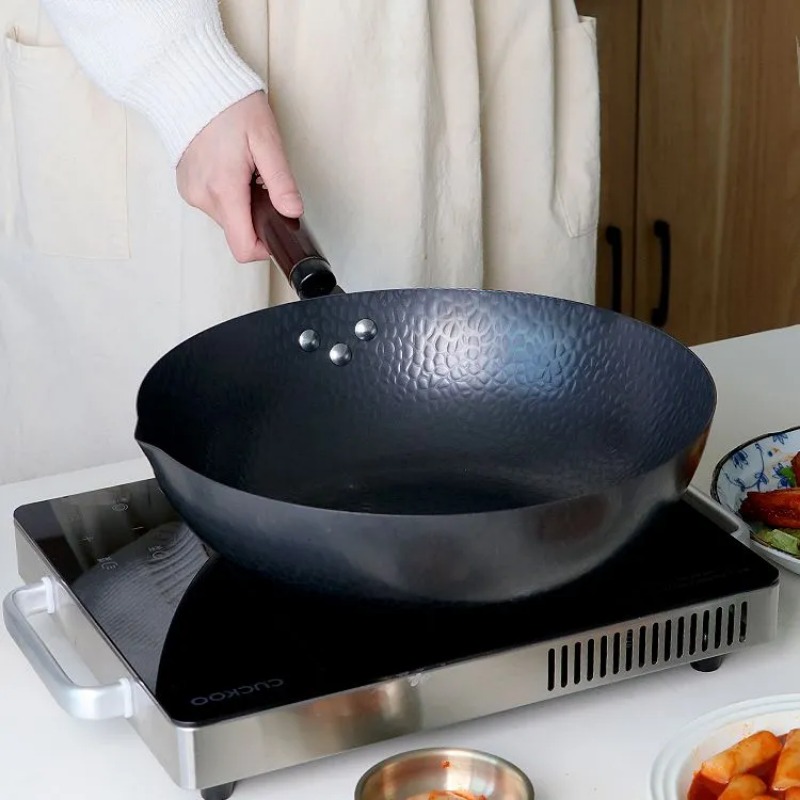 Carbon Steel Wok Pan 32cm Stir - Wok Electric Flat ulasan dan harga