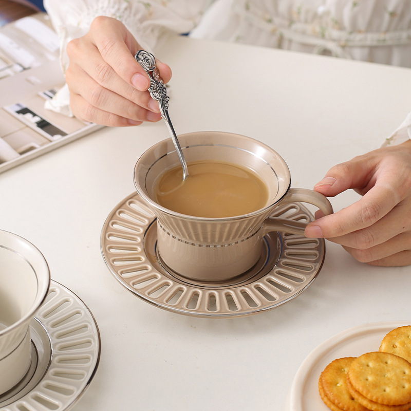 Luxury Ceramic Coffee Cup Dish - Kitchen Appliances Set ulasan dan harga